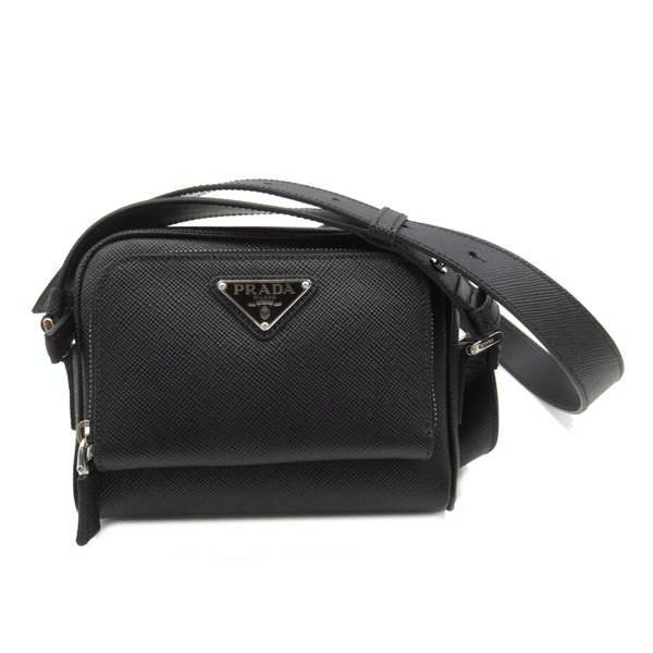 PRADA Shoulder Bag crossbody 2VH1722FADF0002 Safiano leather Black NEW unisex