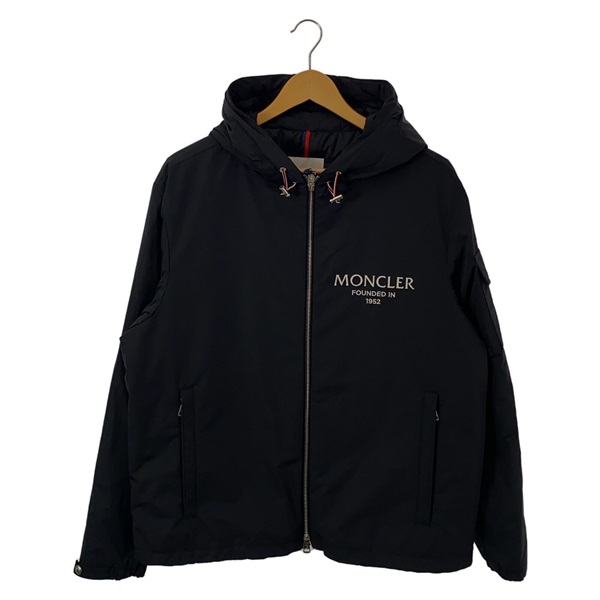 MONCLER Down jacket hoodie 1A0002654A919992 polyester Black NEW mens size 2