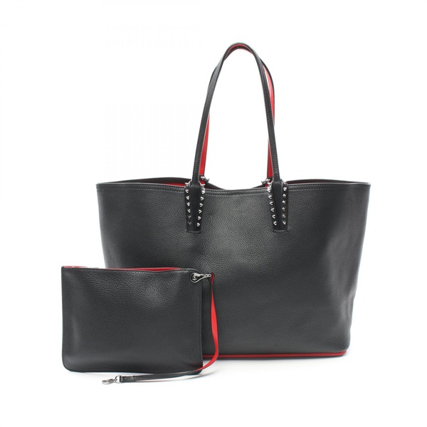 Christian Louboutin Cabata Small Tote Bag 1185119 leather Black Red Used Women