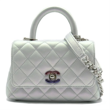 CHANEL Coco Handle Matelasse 2way chain crossbody Shoulde Bag Caviar Skin SHW
