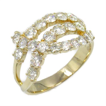 JEWELRY Diamond Ring 18KYG Yellow Gold Used women US size 9 women