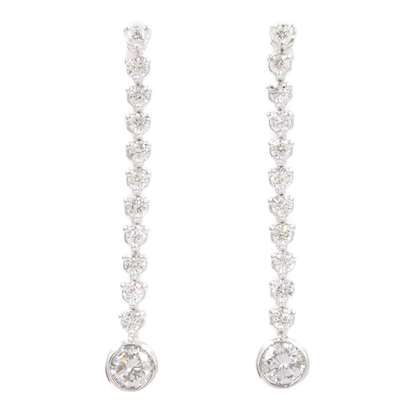 JEWELRY Diamond Pierced earrings 18KWG White Gold Used women