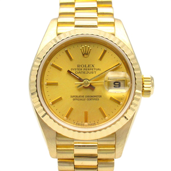 ROLEX Datejust No. 97 Wrist Watch 69178 Automatic 18KYG SS Used Women 1987