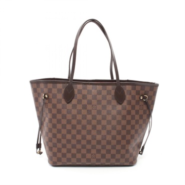 LOUIS VUITTON Neverfull MM shoulder Tote Bag N51105 Damier leather canvas Ebene