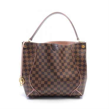 LOUIS VUITTON Caissa Hobo Shoulder Bag N41556 Damier Ebene Rose Ballerine LV