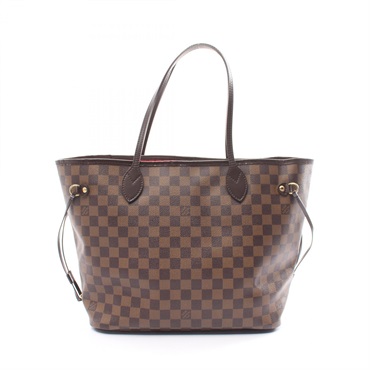 LOUIS VUITTON Neverfull MM Tote shoulder Bag N51105 Damier leather Ebene Used