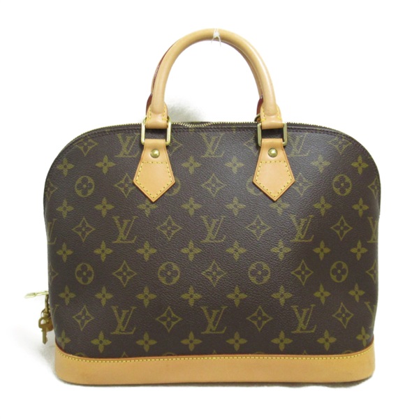 LOUIS VUITTON Alma Hand Zipped Bag M51130 Monogram Canvas Brown Used LV