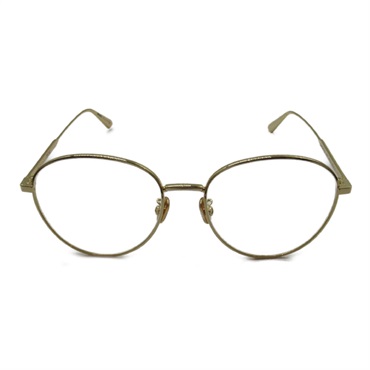 Dior Plain glasses sunglasses GEMDIORORUA00053 Stainless Steel Plastic Gold NEW