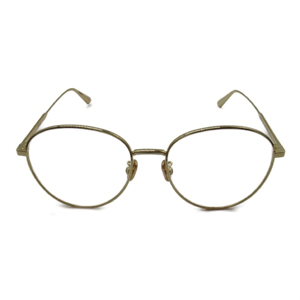 Dior Plain glasses sunglasses GEMDIORORUA00053 Stainless Steel Plastic Gold NEW