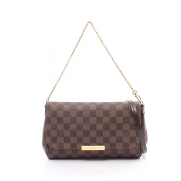 LOUIS VUITTON Favorite MM 2way chain Hand shoulder crossbody bag N41129 Damier