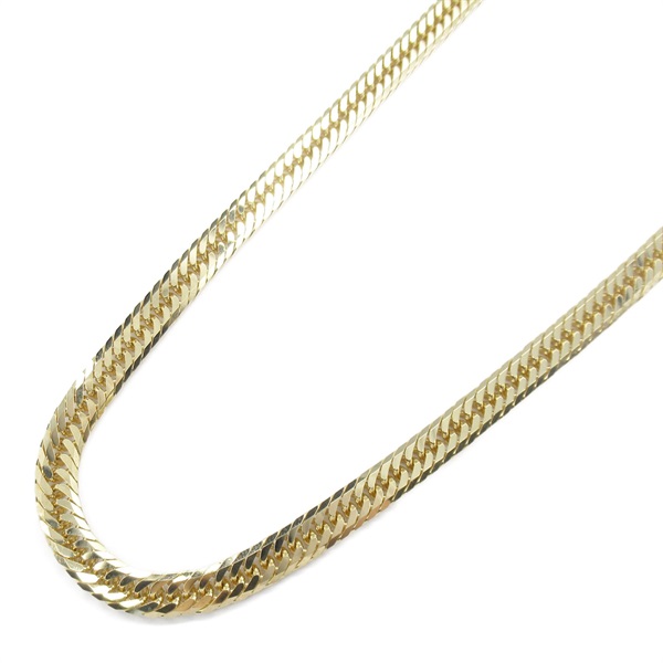 JEWELRY 8 sided triple Curb chain Necklace K18 Yellow Gold NEW 2