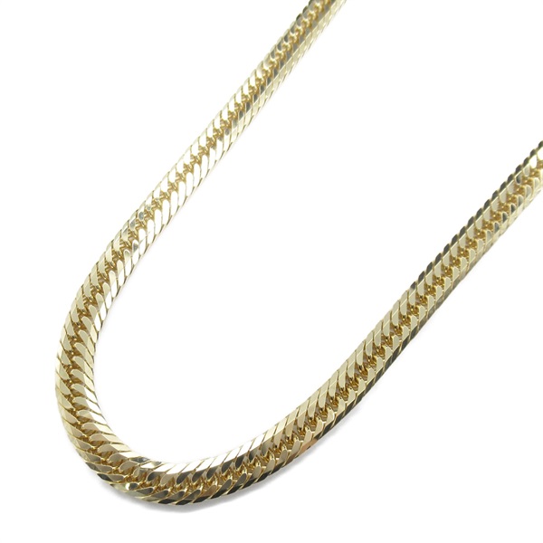 JEWELRY Triple 8 side Flat link chain Necklace 50cm K18 Yellow Gold