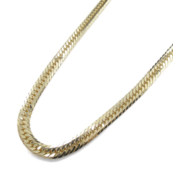 JEWELRY Triple 8 side Flat link chain necklace 60cm K18 Yellow Gold