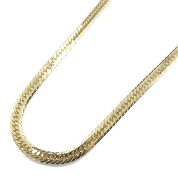 JEWELRY 8 sided triple Curb chain Necklace K18 Yellow Gold NEW