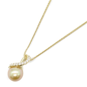 TASAKI South Sea Pearl Diamond Necklace 18KYG Yellow Gold Used women