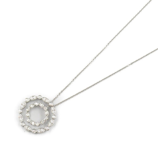 TIFFANY＆CO Swing Open Diamond Necklace Pendant Pt950 Platinum Used women