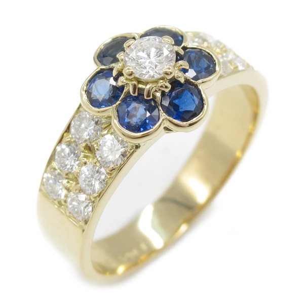 Van Cleef & Arpels Mader Ring #5.25 US size #50 K18YG  sapphire diamond Used