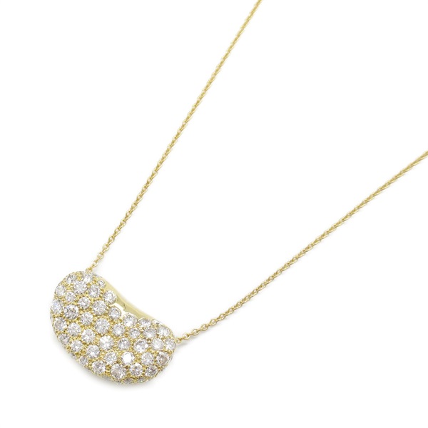 TIFFANY＆CO Bean Diamond Necklace pendant 71cm K18 Yellow Gold Used