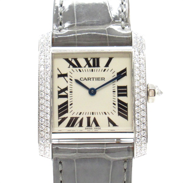 CARTIER Tank francaise MM Wrist Watch WE100951 Quartz K18WG Used Women