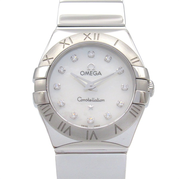 OMEGA Constellation 12P D Wrist Watch 123.10.24.60.55.002 Quartz SS Used Women