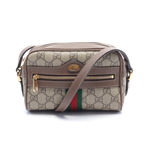 GUCCI Ophidia GG Supreme Shoulder Bag 517350 canvas Beige Brown Used Women