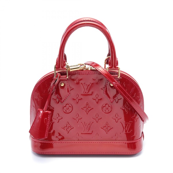 LOUIS VUITTON Alma BB shoulder crossbody Hand bag M91606 Vernis Pomme Damour