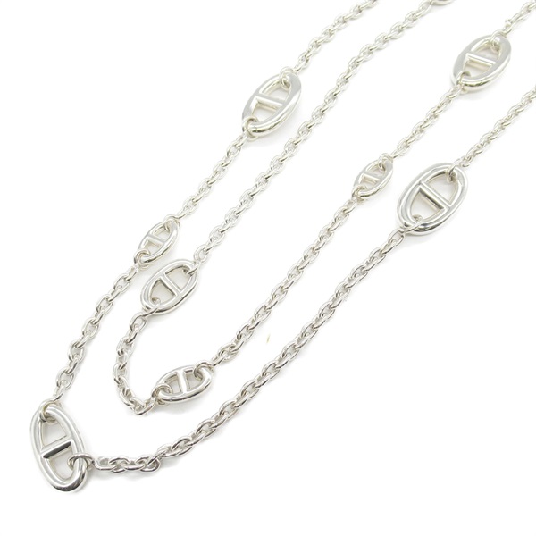 HERMES Chaine dAncre Farandole long Necklace 118cm Silver925 Used