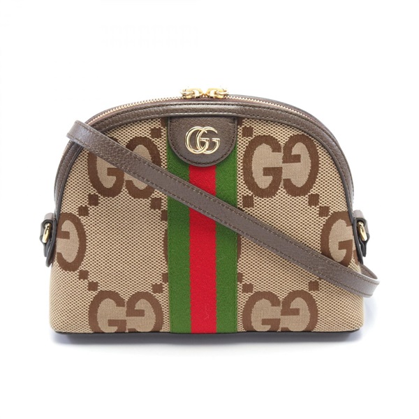 GUCCI Ophidia Jumbo GG Shoulder crossbody Bag 499621 canvas leather Beige Brown