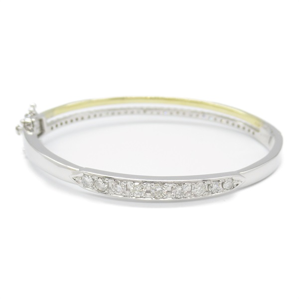 JEWELRY Diamond Bracelet K18 YG WG Yellow White Gold Clear Used Women