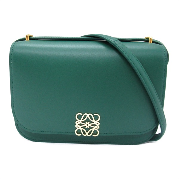 LOEWE Goya Small Shoulder crossbody Bag A896N09X014420 leather Green Used