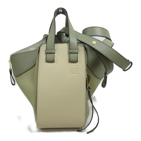 LOEWE Hammock Small Shoulder Bag 32630KS356262 leather Beige Gray Used Women