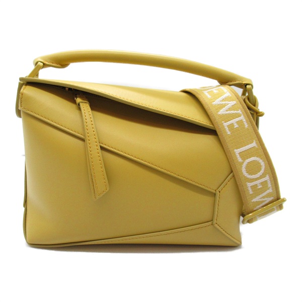 LOEWE Puzzle Edge Small 2way Hand Bag A510P60X248762 leather Pale Yellow Glaze