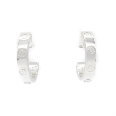 CARTIER Love Pierced earrings K18 White Gold Used