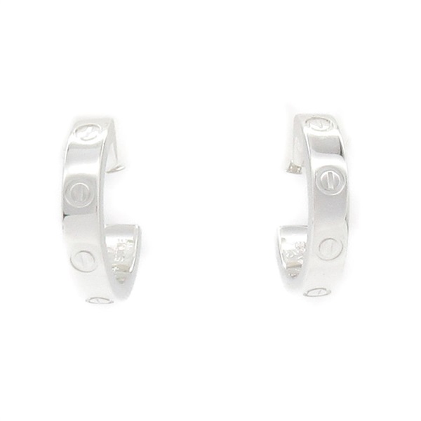 CARTIER Love Pierced earrings K18 White Gold Used