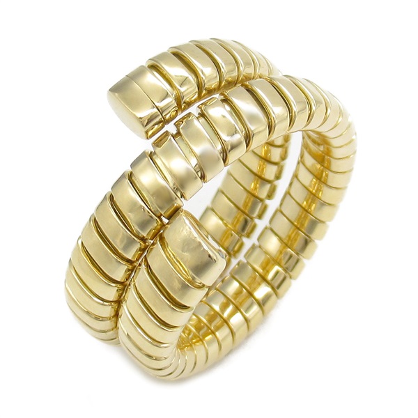 BVLGARI Tubogas Ring 18KYG Yellow Gold Used unisex US size 10