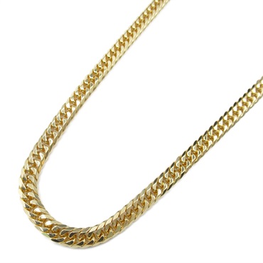 JEWELRY Double 6 sided Flat link chain necklace K18 YG Yellow Gold Used