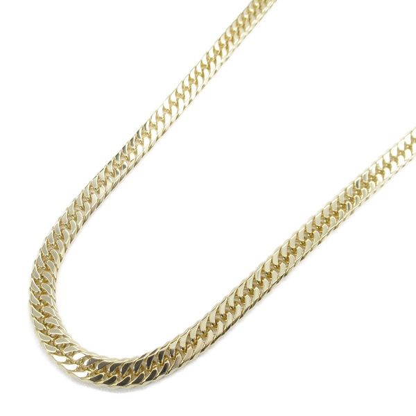 JEWELRY Double 6 side Flat link curb chain Necklace 18KYG Gold Used unisex