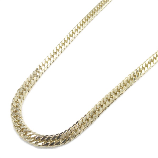 JEWELRY Triple 6 side flat link curb chain Necklace 18KYG Used unisex