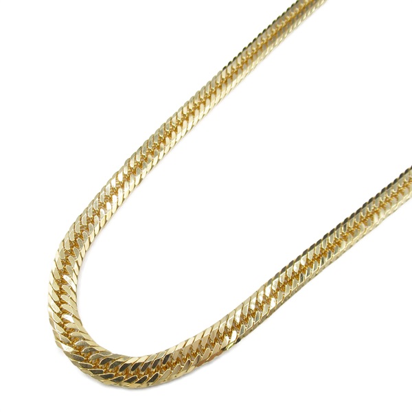 JEWELRY Triple 8 side flat link curb chain Necklace 18KYG Yellow Gold Used