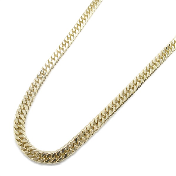 JEWELRY Double 6 side Flat link chain necklace 18KYG Yellow Gold Used women