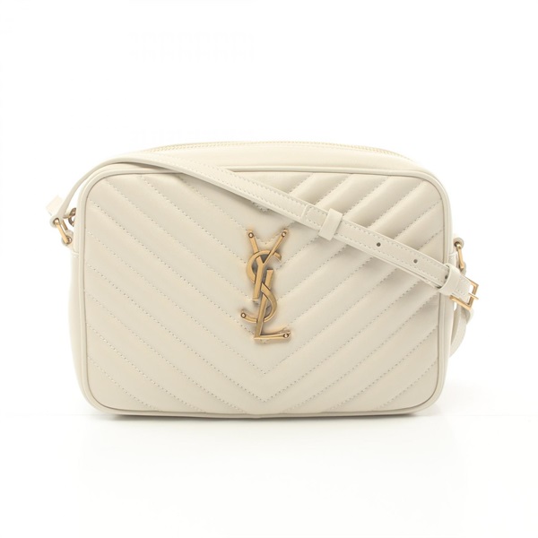 SAINT LAURENT PARIS LOU Shoulder Bag 612544 DV707 leather White Used Women