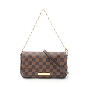 LOUIS VUITTON Favorit PM 2way Handbag shoulder N41276 Damier Ebene Used Women