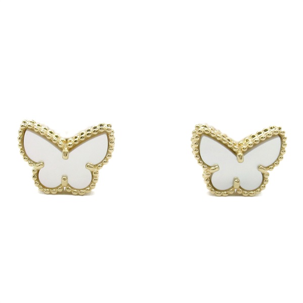 Van Cleef & Arpels Sweet Alhambra Papillon Pierced earrings 18KYG Mother of pearl