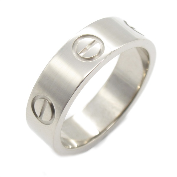 CARTIER Love Ring 18KWG White Gold Used unisex US size 6 #52