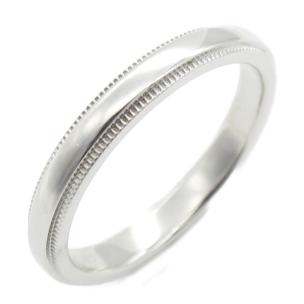 TIFFANY＆CO Two-gathered milgrain Ring Pt950Platinum Used unisex US size 7.25