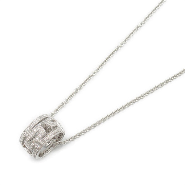 BVLGARI Parentesi Diamond Necklace Pendant 18KWG White Gold Used women