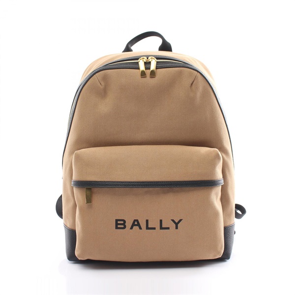 BALLY Bar Treck Rucksack Backpack 6304854 leather cotton Beige Black NEW unisex