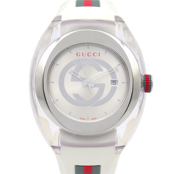 GUCCI sink Wrist Watch YA137102A Quartz Plastic Stainless Steel Rubber Used mens