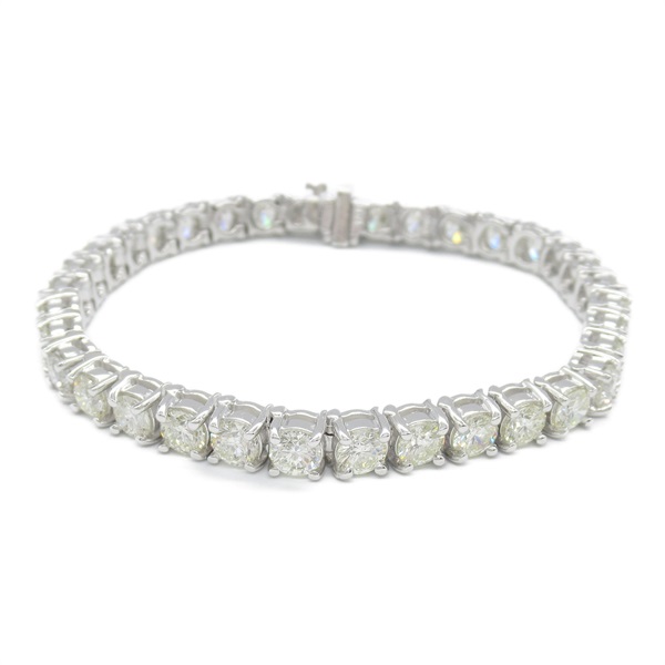 JEWELRY Diamond tennis bracelet 17cm 14KWG Used Women