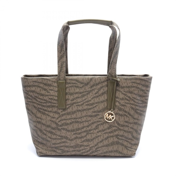 Michael Kors Shoulder Tote Bag 30F2G01T3I333 canvas leather Olive Used Women